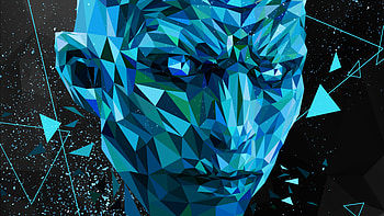 Night King Low Poly Art, night-king, low-poly, artwork, artist, digital-art, behance HD wallpaper