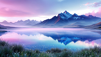 Serene Mountain Lake Landscape, landscape, mountain, lake, nature HD wallpaper