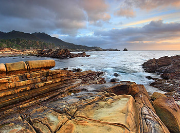 Rocky Beach, blue, sea, nature HD wallpaper