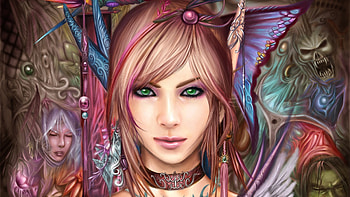 Preview world of warcraft, girl, elf, orc HD wallpaper