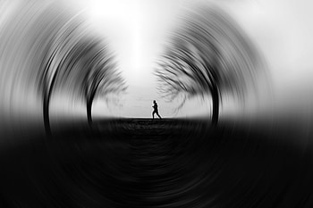 Trees, Silhouette, Miscellanea, Miscellaneous, Bw, Chb, Speed, Run, Running HD wallpaper