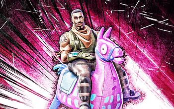 Giddy-Up, grunge art, Fortnite Battle Royale, Fortnite characters, purple abstract rays, Giddy-Up Skin, Fortnite, Giddy-Up Fortnite HD wallpaper