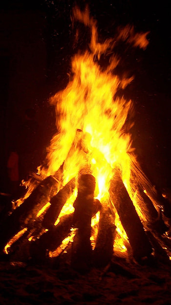 Bonfire, Fire HD phone wallpaper
