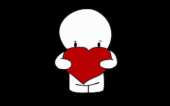 Love, Drawing, , Heart, Little Man HD wallpaper
