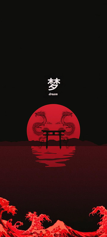 Duo dragon, magenta, art, budinasir, japan, dark, spiritual HD phone wallpaper
