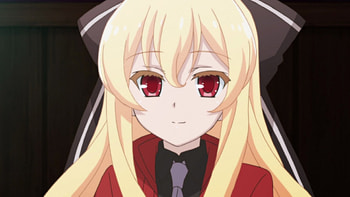 Leticia, eyes, blond, red HD wallpaper