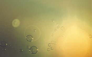 Sky, Bubbles, Macro, Shine, Light, Flight HD wallpaper