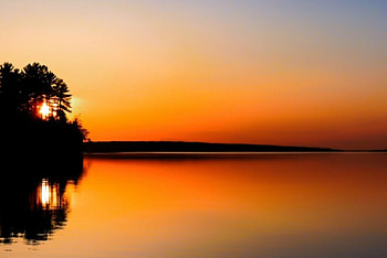 Wonderful nature, nature, amazing, lake, sunset HD wallpaper