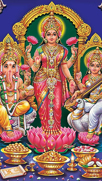 Lakshmi Ganesh, Lord Ganesh, Goddess Laxmi HD phone wallpaper