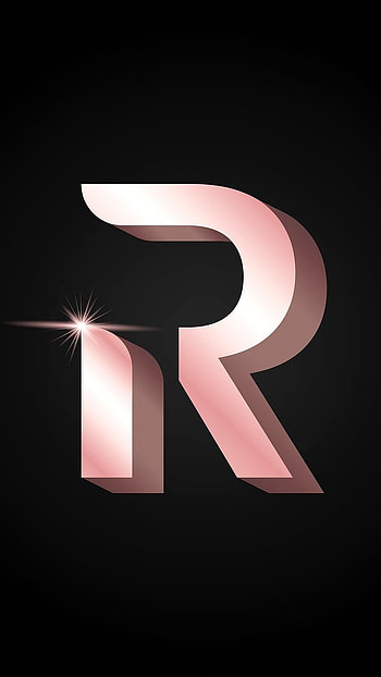 R Letter, Shine, Pink HD phone wallpaper