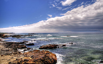 Nature, Stones, Sky, Sea, Clouds, Shore, Bank, Calm HD wallpaper