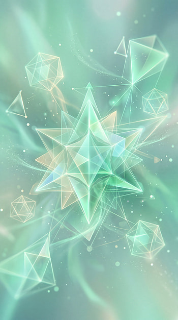 Mint Prism Star — , Crystal, Abstract HD phone wallpaper