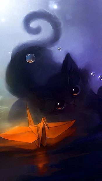 Cat playing with bubbles, cat, bubbles HD phone wallpaper