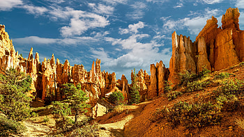 Canyons, Rocks, Sky, Clouds HD wallpaper