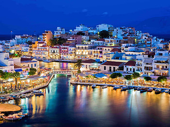 Agios Nikolaos, Crete city HD wallpaper