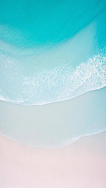 iOS 11, Turquoise, sand, beach, ocean, abstract, apple HD phone wallpaper