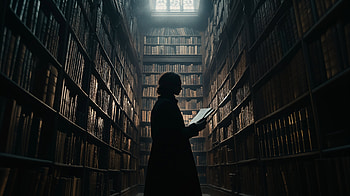 Dark Academia: A Ultra of Enigmatic Exploration, dark academia, library, silhouette, reading, book HD wallpaper