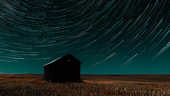 Star-Trail Field — Time-Lapse Night Nature, Time Lapse, graphy HD wallpaper