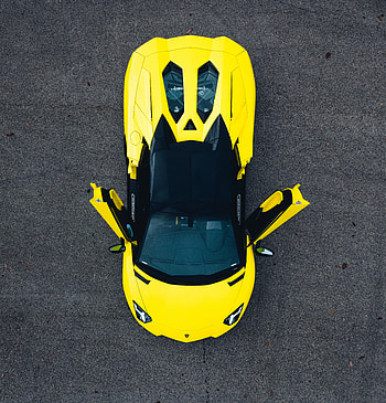 Sports, Lamborghini, Cars, View From Above, Car, Sports Car, Lamborghini Aventador HD phone wallpaper