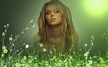 Cheryl Cole, cheryl tweedy, green, grass, woman HD wallpaper