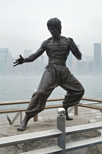 Bruce Lee statue, Avenue of Stars, Hong Kong, Movie legend HD phone wallpaper