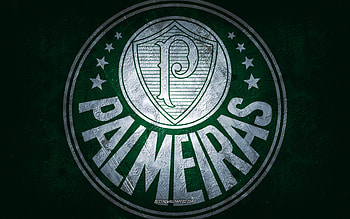 Palmeiras, Brazilian football team, green background, Palmeiras logo, grunge art, Serie A, Brazil, football, Palmeiras emblem HD wallpaper