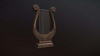 Lyre music, Greek lyre, 3D model, Dimitryzub HD wallpaper