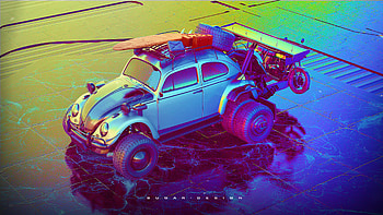 PUBG, buggy car, art HD wallpaper
