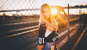 Girl Fence , girls, model, fence HD wallpaper