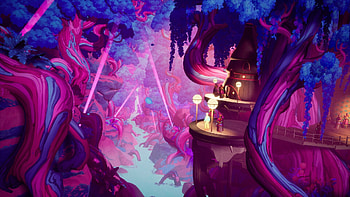 The Artful Escape, ArtStation artwork, Colorful landscapes, Musical adventure HD wallpaper