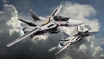 Roy and Rick high in the sky 2, valkyrie, macross, robotech, veritech HD wallpaper
