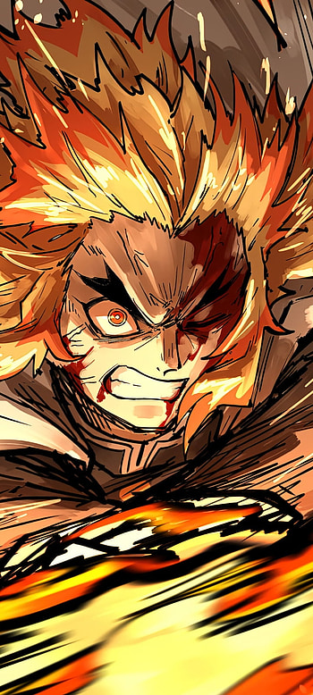 Rengoku’s Fiery Fury - Mugen Train Anime, Kyojuro Rengoku, Anime HD phone wallpaper