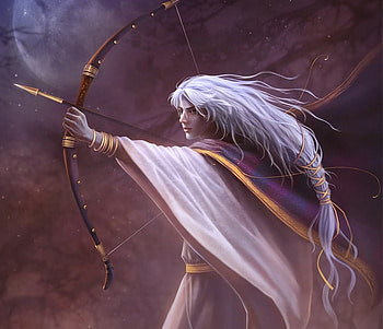 The Shooter, man, archer, elf, fantasy, arrows, abstract, elves, weapon, bow HD wallpaper