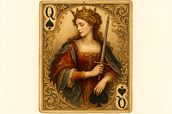 Queen of Spades Playing Card – Ultra, playing card, queen, sword HD wallpaper