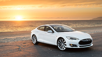 Tesla Model S, , Sea and sunshine, Stunning ry HD wallpaper