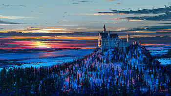 Castle In Sky, castle, sky, artist, artwork, digital-art, artstation HD wallpaper