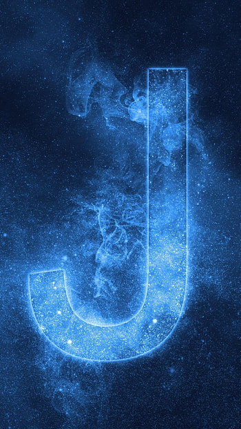 J Letter, Blue Theme HD phone wallpaper