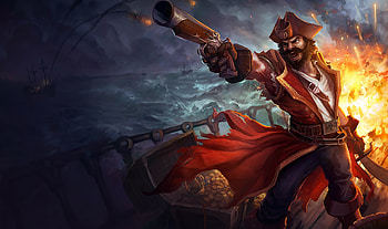 Gangplank, Old , Fan art collection, League of Legends HD wallpaper