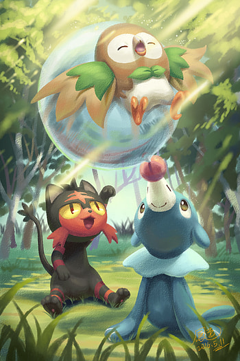 Starter PokÃ©mon Â· Starter PokÃ©mon HD phone wallpaper