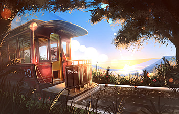 Tram Digital Art, tram, artist, artwork, digital-art, deviantart HD wallpaper