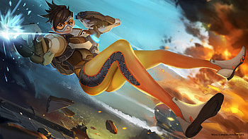 Tracer Overwatch, tracer-overwatch, overwatch, games, artist, artwork, digital-art HD wallpaper