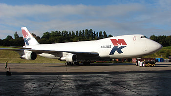 Boeing 747 freighter, white, mk, b747, freighter HD wallpaper