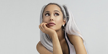 Ariana Grande, white hair, celebrity HD wallpaper