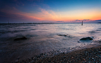 Nature, Sunset, Sky, Sea, Summer HD wallpaper