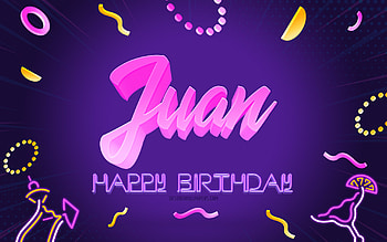 Happy Birtay Juan, , Purple Party Background, Juan, creative art, Happy Juan birtay, Juan name, Juan Birtay, Birtay Party Background HD wallpaper