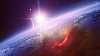 Volcano eruption, Outer space phenomenon, Cosmic , Astral wonders HD wallpaper