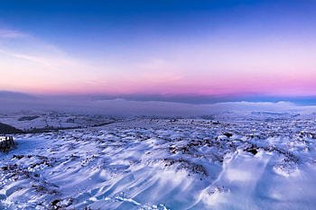 Winter, Nature, Sky, Twilight, Snow, Dusk HD wallpaper
