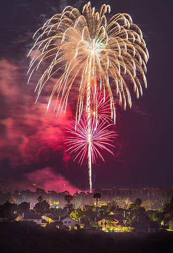 Holidays, Salute, Usa, Building, United States, Firework, Fireworks, Celebration, San Diego HD phone wallpaper