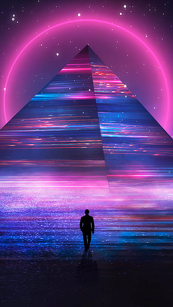 piramide, color, shape, man HD phone wallpaper