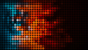 Yellow Red Orange Blue Dots Lines Abstraction Abstract HD wallpaper